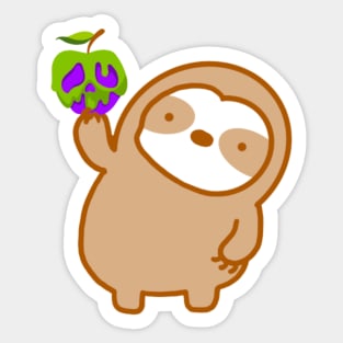 Halloween Poison Apple Sloth Sticker